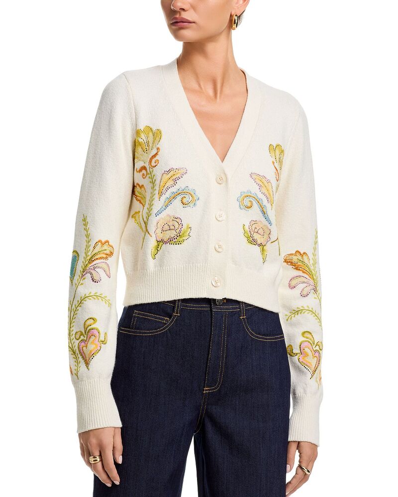 サンク セプト レディース アウター ジレー Cinq Sept Nikko Heirloom Cardigan Starch