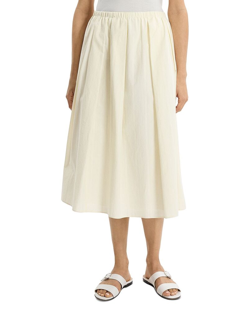 行動論理 レディース 下つ方スコート Theory Irreg Flared Skirt Ivory 象牙色