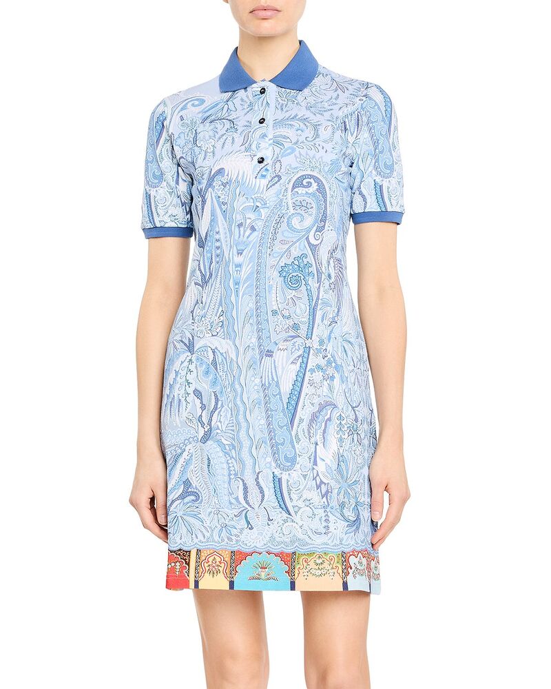 エトロ レディース トップス 衣裳 ミニ Etro Cut \u0026 Sew Mini Dress Light Blue Printed 青碧