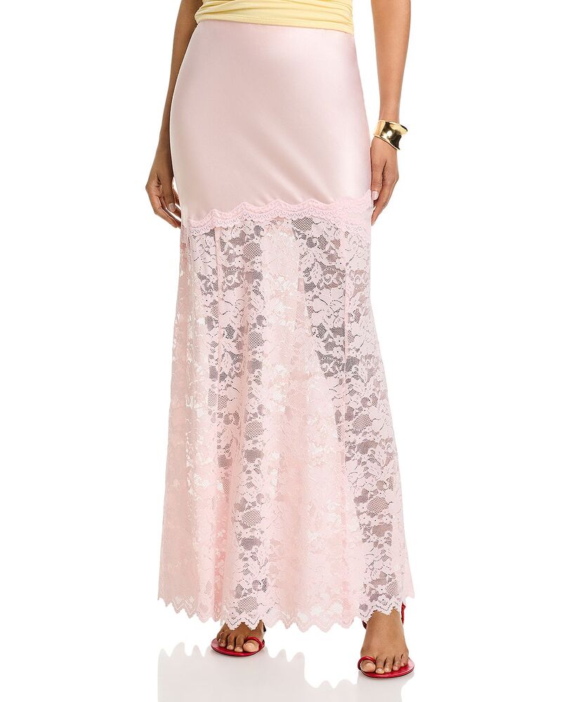 時人優しいこと レディース 下つ方スコート 繻子 スピード競技 Generation Love Perrine Lace Combo Satin Skirt Ballet Slipper