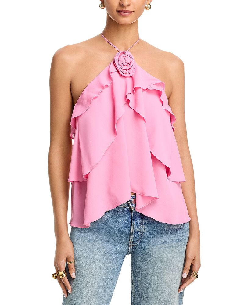 時人優しいこと レディース トップス プルオーバー トップ ホルター Generation Love Carrie Halter Blouse Pink Sorbet サクラ色