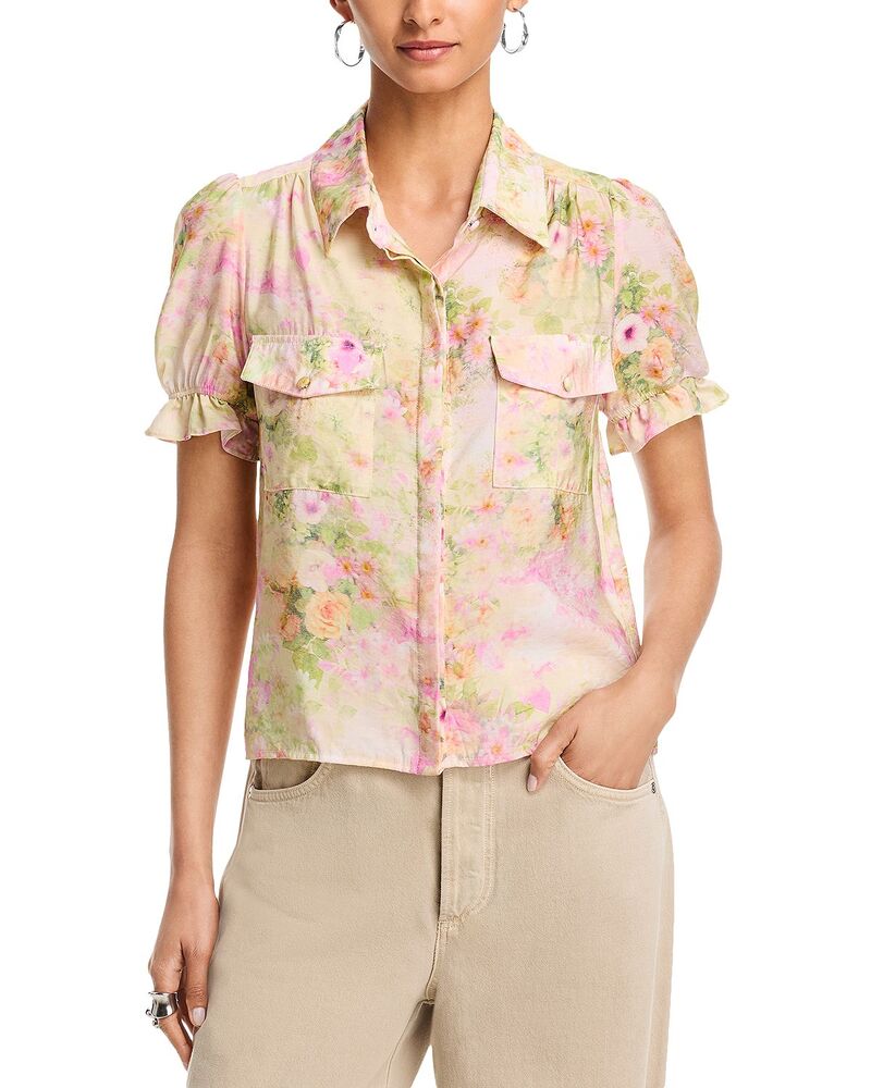 時人優しいこと レディース トップス プルオーバー 御花柄 トップ 御花 Generation Love Mina Floral Voile Blouse Rose Cloud