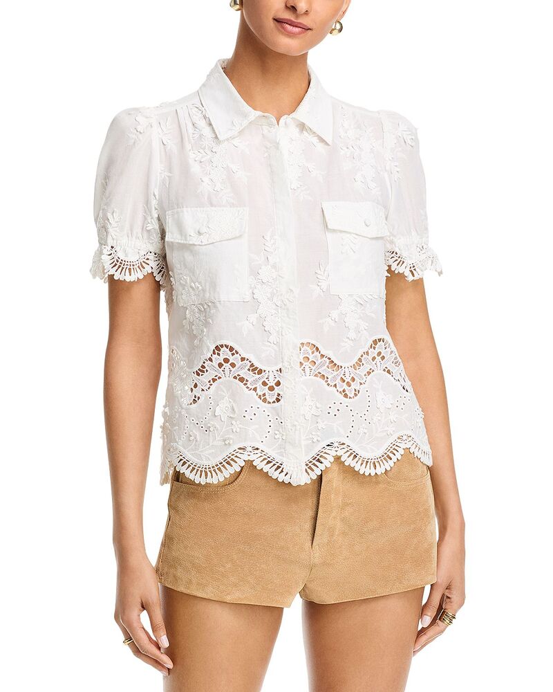 時人優しいこと レディース トップス プルオーバー Generation Love Mina 3D Voile Shirt White 白いこと