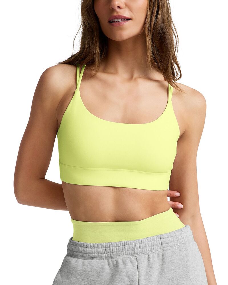 ビヨンドヨガ レディース アンダー御召しもの ブラ Beyond Yoga Spacedye Back To It Strappy Sports Bra Electric Lime Heather ギョリュウモドキ