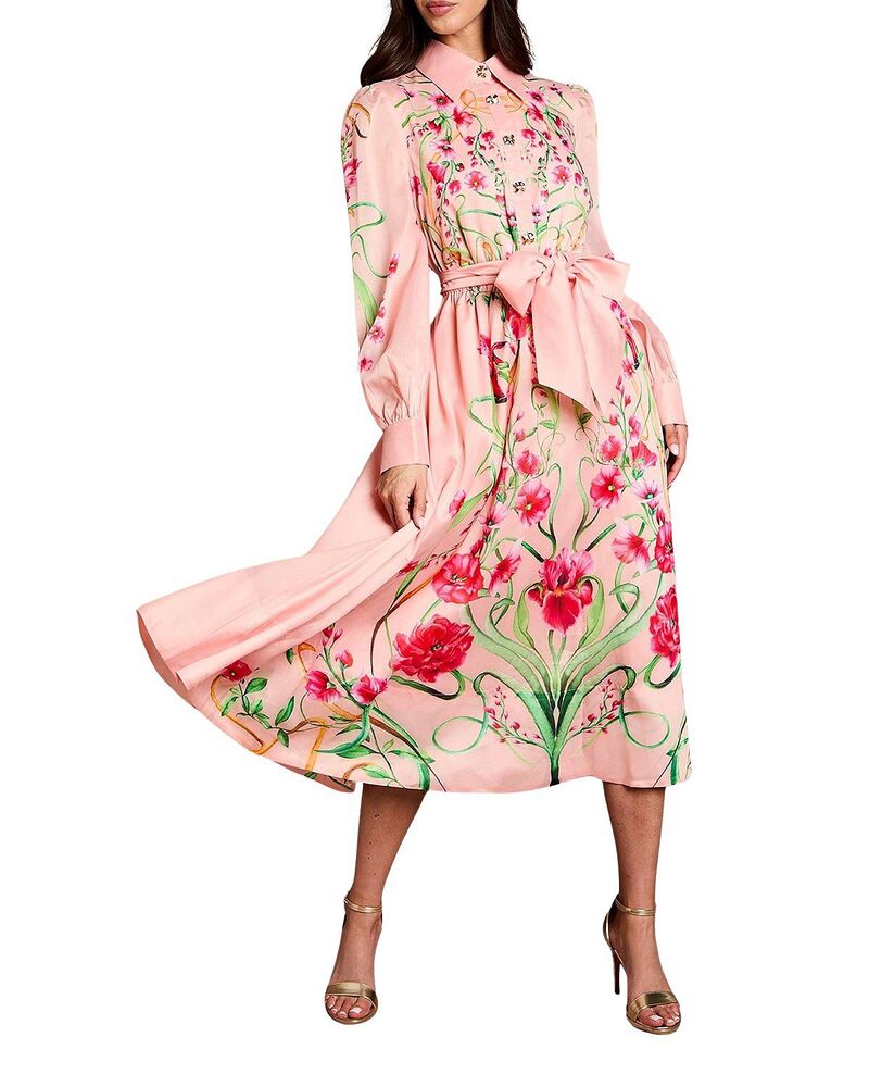 海岸地帯 レディース トップス プルオーバー 刷り上げる Coast Border Print Organza Shirt Dress Blush 毛はらい