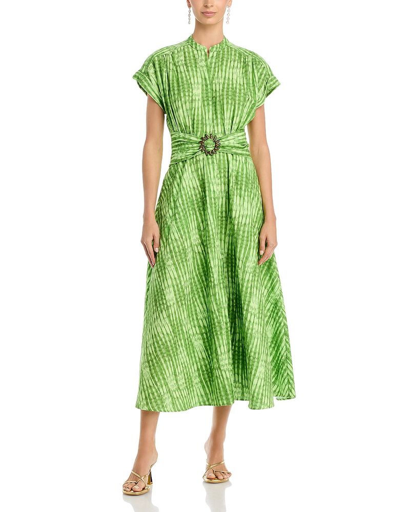 サローニ レディース トップス 衣装 SALONI Neesha Texturedress Tide Pistachio