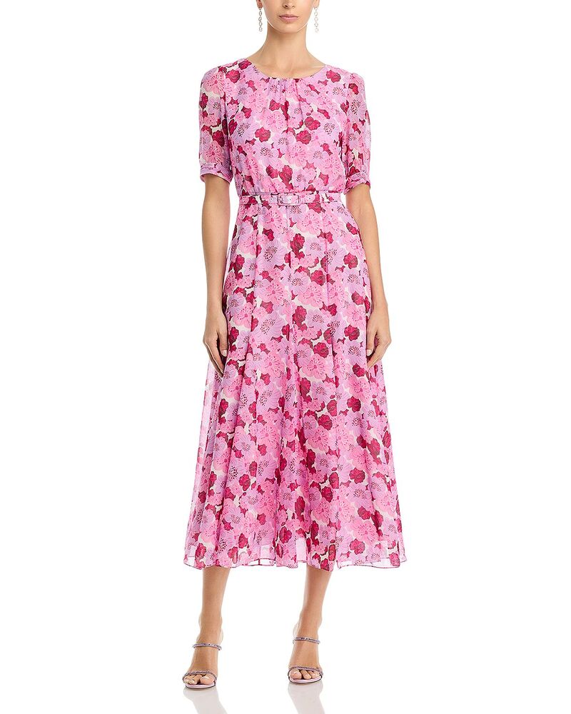 サローニ レディース トップス 衣裳 ジョーゼット 絹地 SALONI Jasmina Silk Georgette Dress Wildflowerose