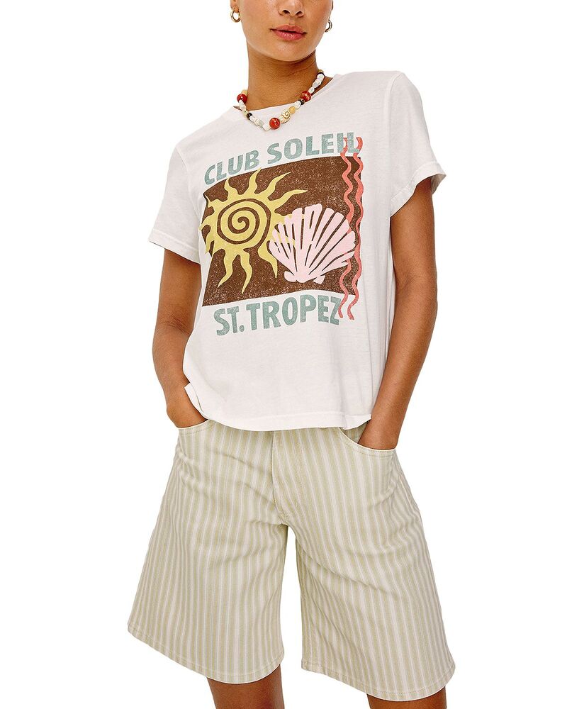 レイルズ レディース トップス プルオーバー 労働者の一団のど首 Rails Classicrewneck Tee San Tropez