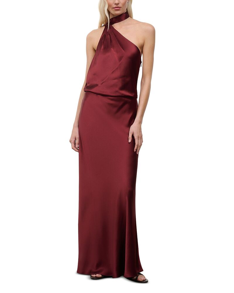 スタウド レディース トップス 衣装 STAUD Estelle Tie Neck Dress Pinot