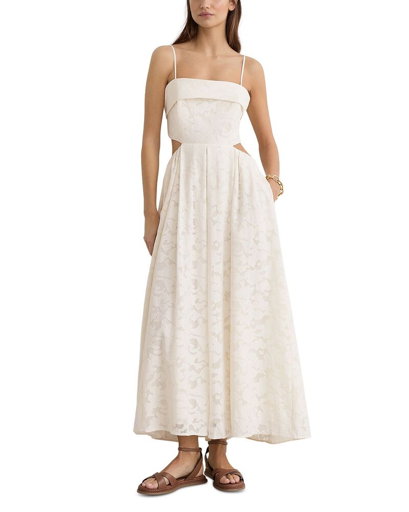 レイス レディース トップス 衣裳 マキシ REISSian Maxi Dress Cream 皮膚軟化剤
