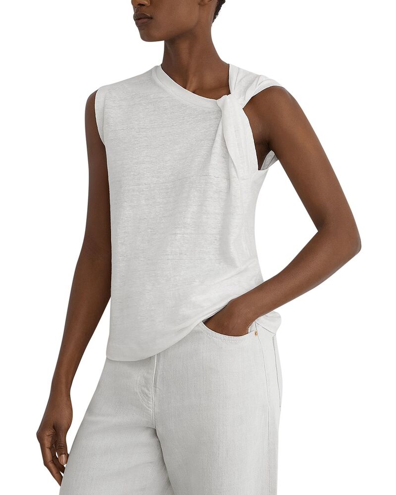 レイス レディース トップス 貯蔵タンクいの一番 REISS Taylor Twisted Tank Top White 白いこと