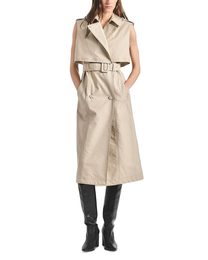 デレクラムテンクロスバイ レディース トップス 衣装 綿織物 Derek Lam 10 Crosby Reign Stretch Cotton Dress Oyster Gray 薄墨色