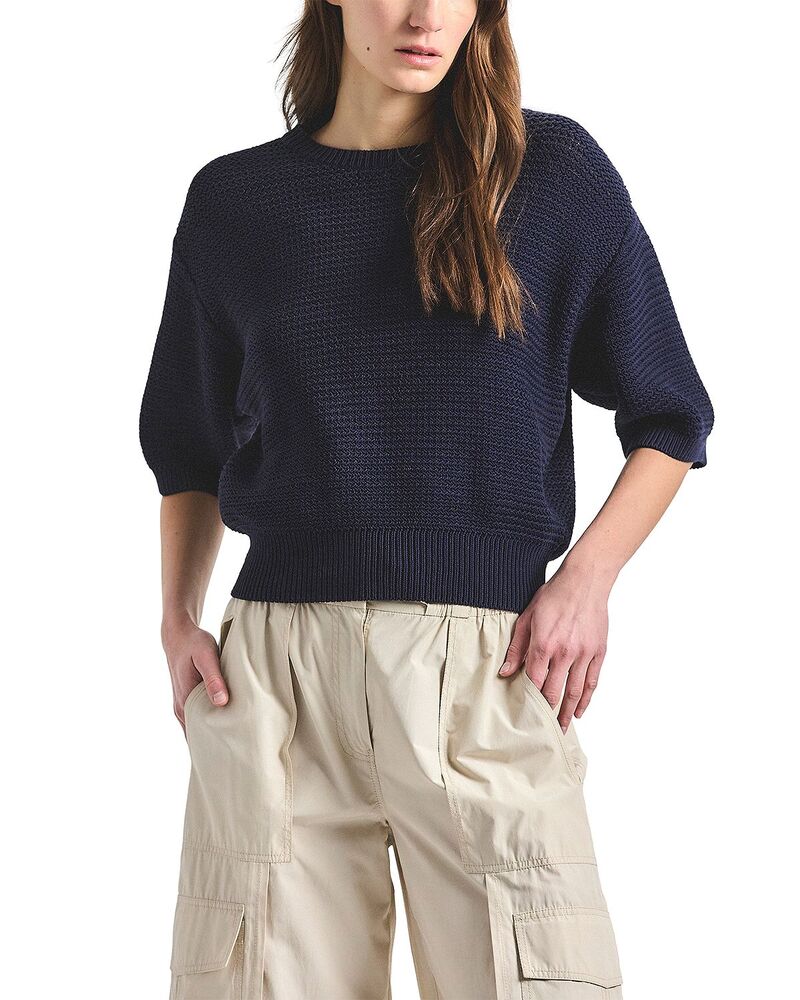 デレクラムテンクロスバイ レディース アウター 編み物・プルオーバー 労働者の一団のど首 Derek Lam 10 Crosby Madison Crewneck Sweater Navy 米国海軍