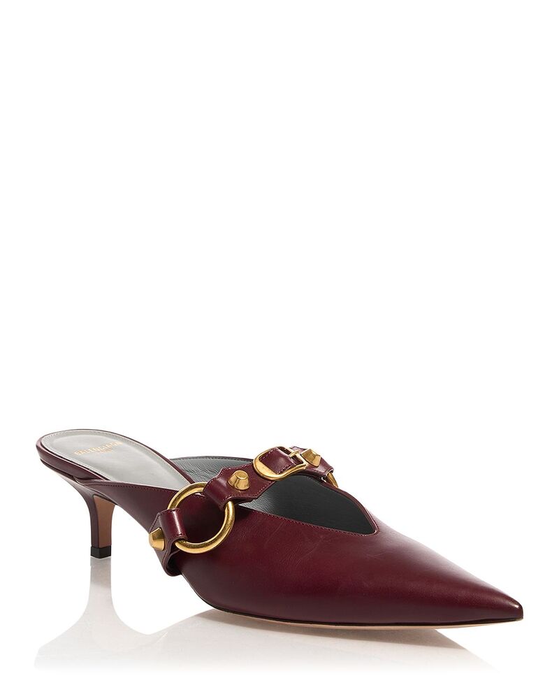 バレンシアガ レディース シューズ サンダル Balenciaga Women's Pointed Mules Merlot/Gold ゴールド｜ReVida 店