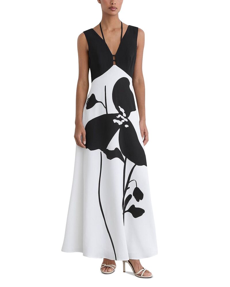 レイス レディース トップス 衣装 マキシ REISS Cecile Maxi Dress Ivory/Black 象牙色
