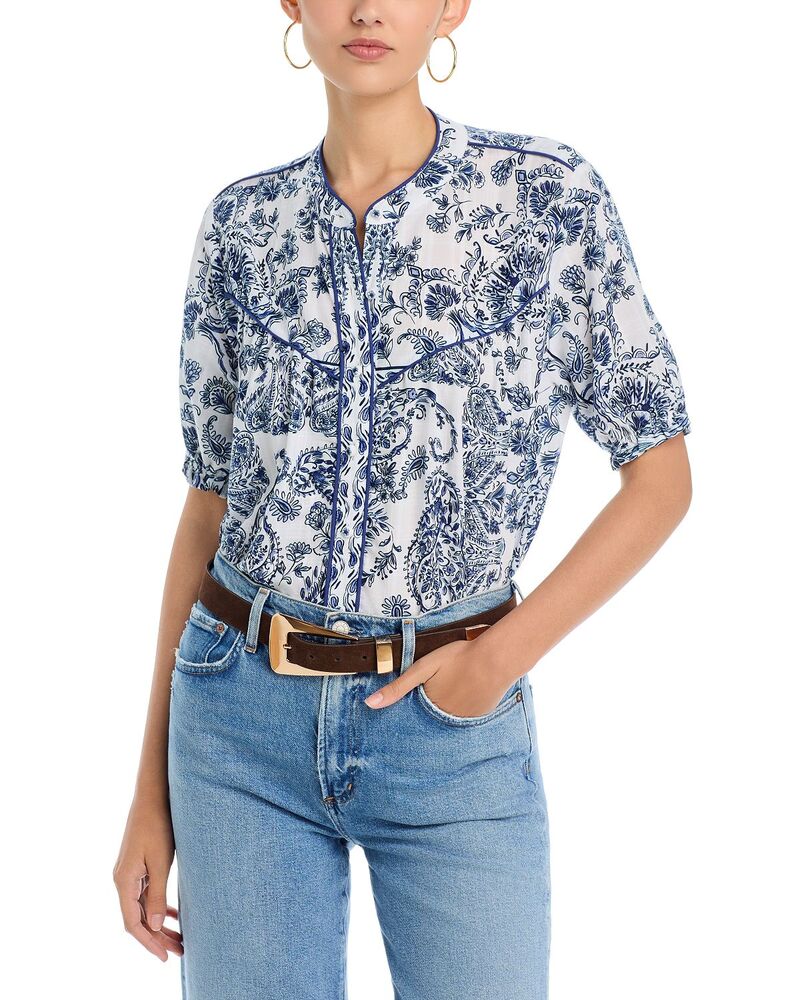 ジョニーワズ レディース トップス プルオーバー トップ Johnny Was Jaden Western Shirred Yoke Blouse Jaden