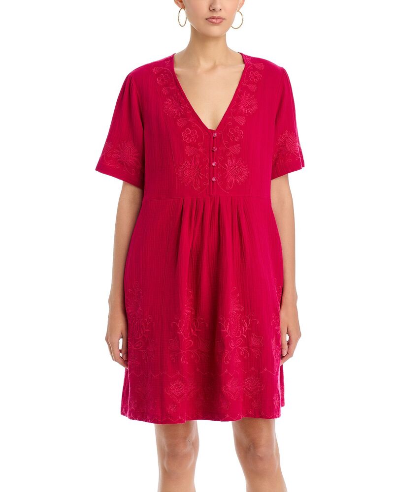 ジョニーワズ レディース トップス 衣裳 Johnny Was Emilia Pleat Front Dress Cerise