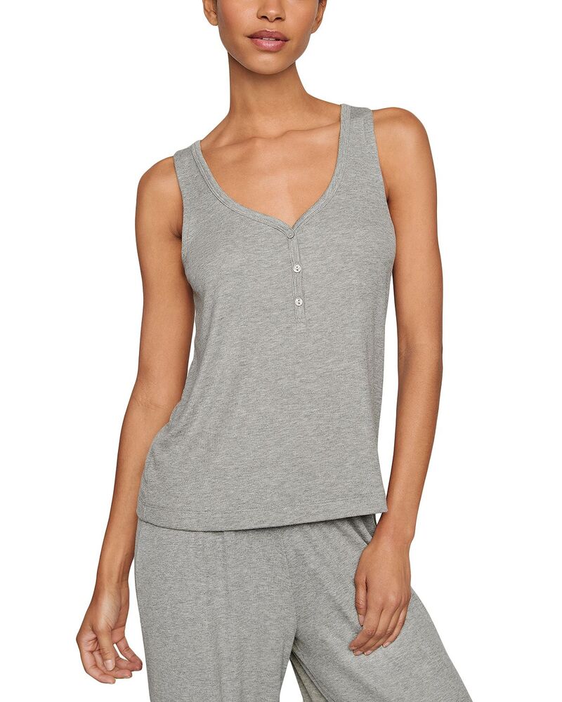 エバージェイ レディース トップス 貯蔵タンクいの一番 Vのど首 Eberjey Dream Rib V Neck Tank Dark Heather Grey 薄墨色