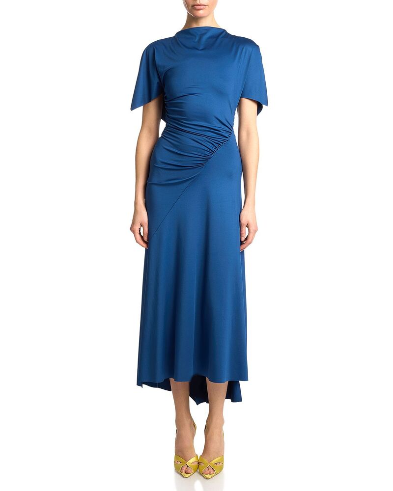 ヴィクトリア ベッカム レディース トップス ワンピース キャップ Victoria Beckham Cap Sleeve Dress Dark Ocean｜ReVida 店