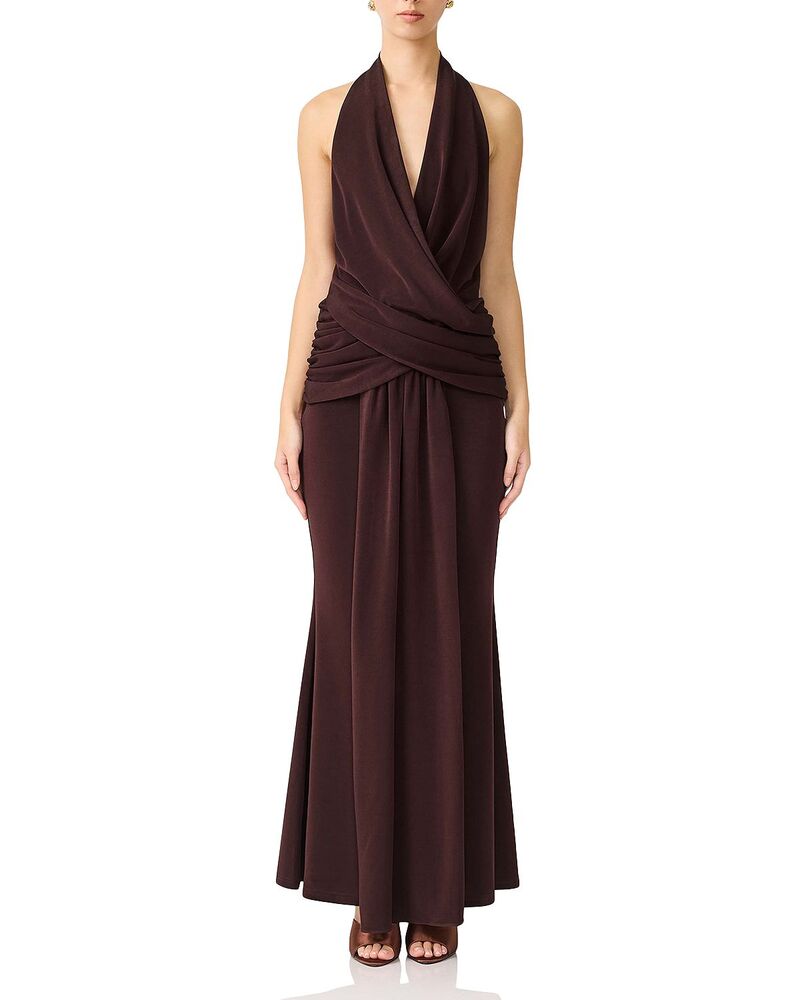 エリアット レディース トップス 衣裳 Elliatt Simone Cowl Neck Gown Chocolate Brown 赤銅色