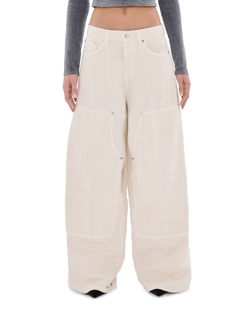 ご機嫌冷やりとした レディース ボトムス ジーンズズボン下 デニム HAIKURE Legacy Soft Ecru Baggy Jeans インチ Snow エクリュ
