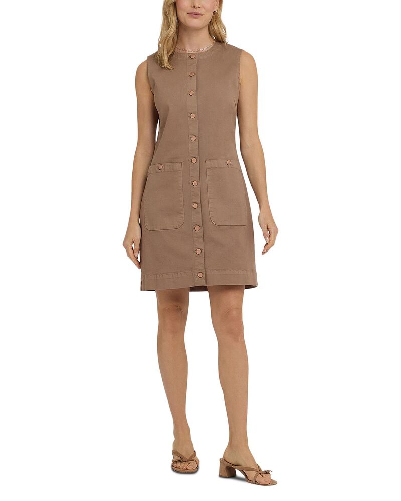 エヌワイディージェイ レディース トップス 衣装 ノースリーブ NYDJ Sleeveless Utility Dress Toasted Coconut