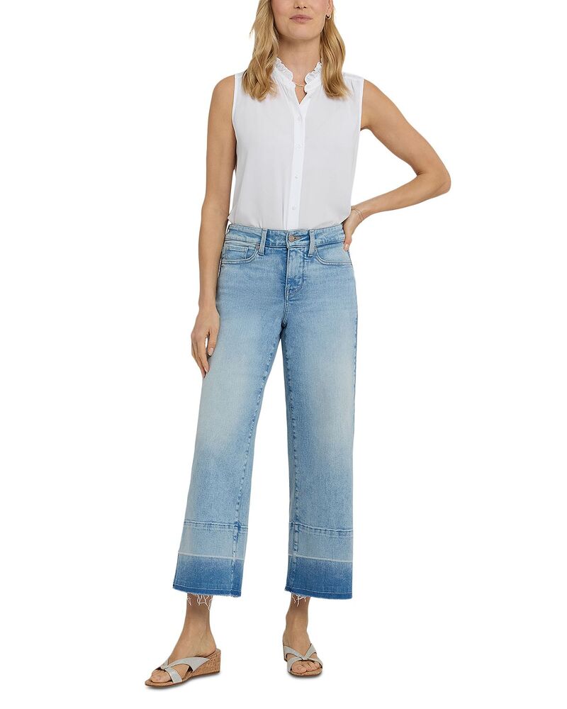 エヌワイディージェイ レディース ボトムス ジーンズズボン下 ワイドレッグ デニム NYDJ Teresa High Rise Wide Leg Shadow Hem Jeans インチ Oasisand Oasisand 砂子