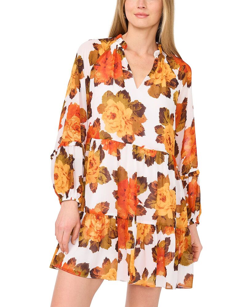 ワンステイト レディース トップス 衣裳 1.STATE Long Sleeve Babydoll Dress Ultra White 白いこと