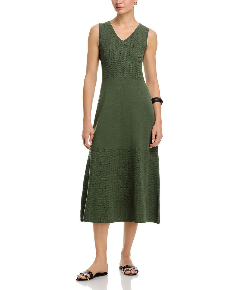 エリータハリ レディース アウター 編み物・プルオーバー Elie Tahari Thelena Sweater Dress Dark Sage サルヴィア