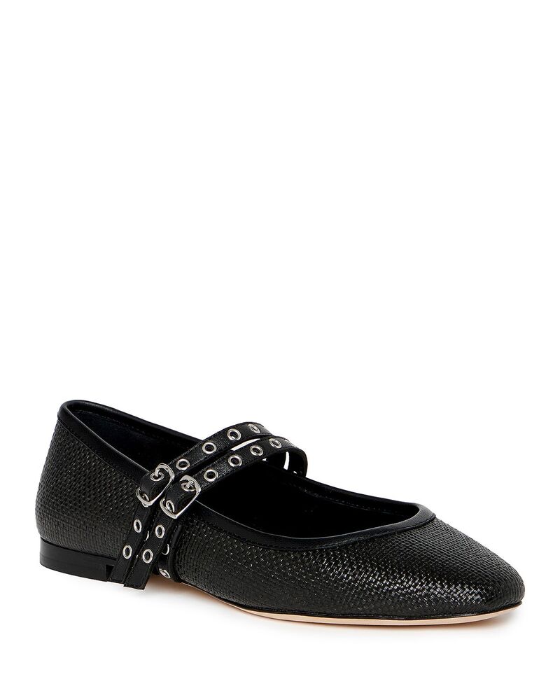 ページ レディース シューズ パンプス PAIGE Women\u0027s Jackson Buckled Flats Black 黒いこと