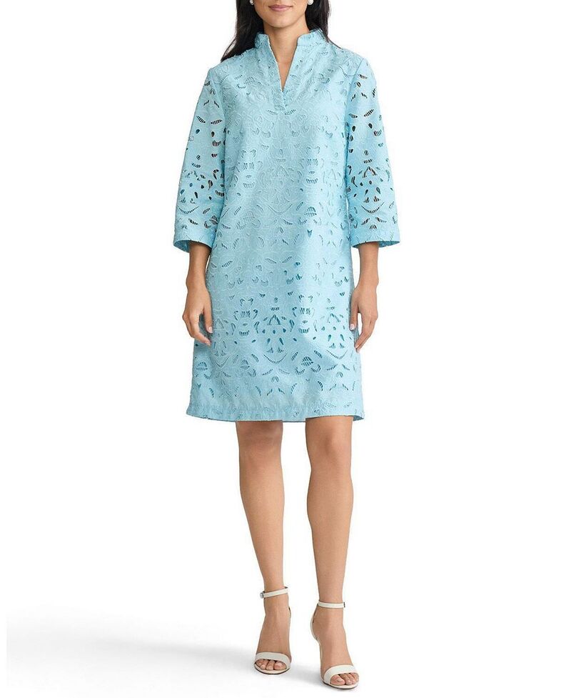 ミンウォン レディース トップス 衣裳 MIDI 刺しゅう Ming Wang Lined Embroidered Stitch Woven Midi Dresserene