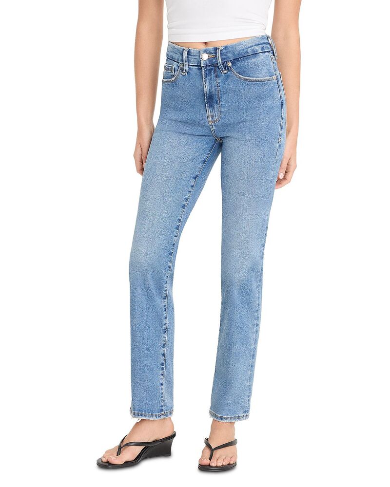 好ましいアメリカン レディース ボトムス ジーンズズボン下 デニム Good American Always Fits Good Legs High Rise Straight Jeans indigo316 Indigo316