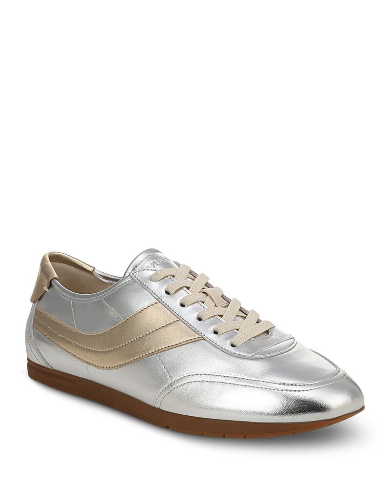 ヴィンス レディース シューズ スニーカー Vince Women\u0027s 天使の都市 Runner Sneakersilver Leather しろがね色