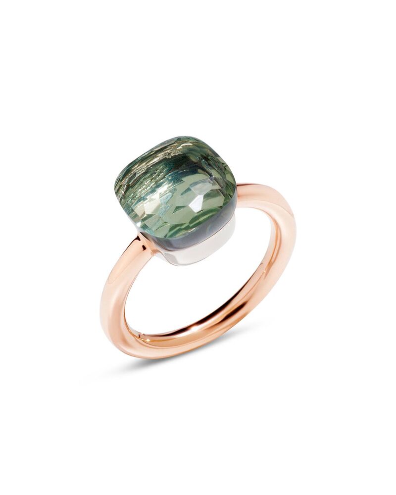 ポメラート レディース アクセサリー リング Pomellato 18K White & Rose Gold Nudo Prasiolite Cushion Cut Solitaire Ringreen グリーン｜ReVida 店 348,210円
