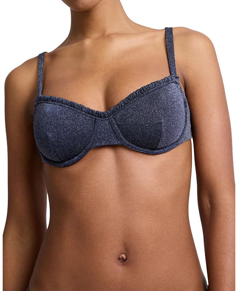 オニア レディース 海水着 とっ始めのみ Onia Marilyn Bikini Top Noir Navy 米国海軍