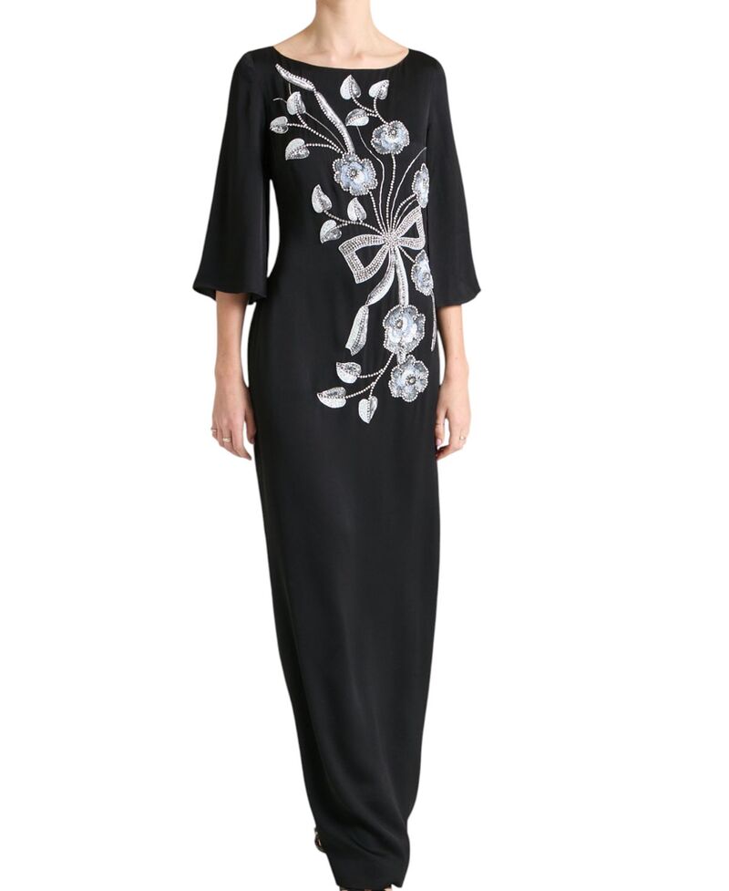 テンパリーロンドン レディース トップス 衣裳 Temperley London Women\u0027s Lana Sleeved Gown Black 黒いこと