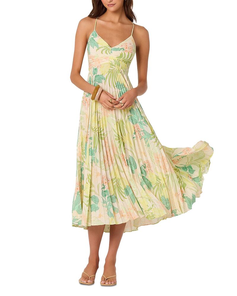 アストール レディース トップス 衣装 ASTR the Label Blythe Dress Green Peach Tropical 桃