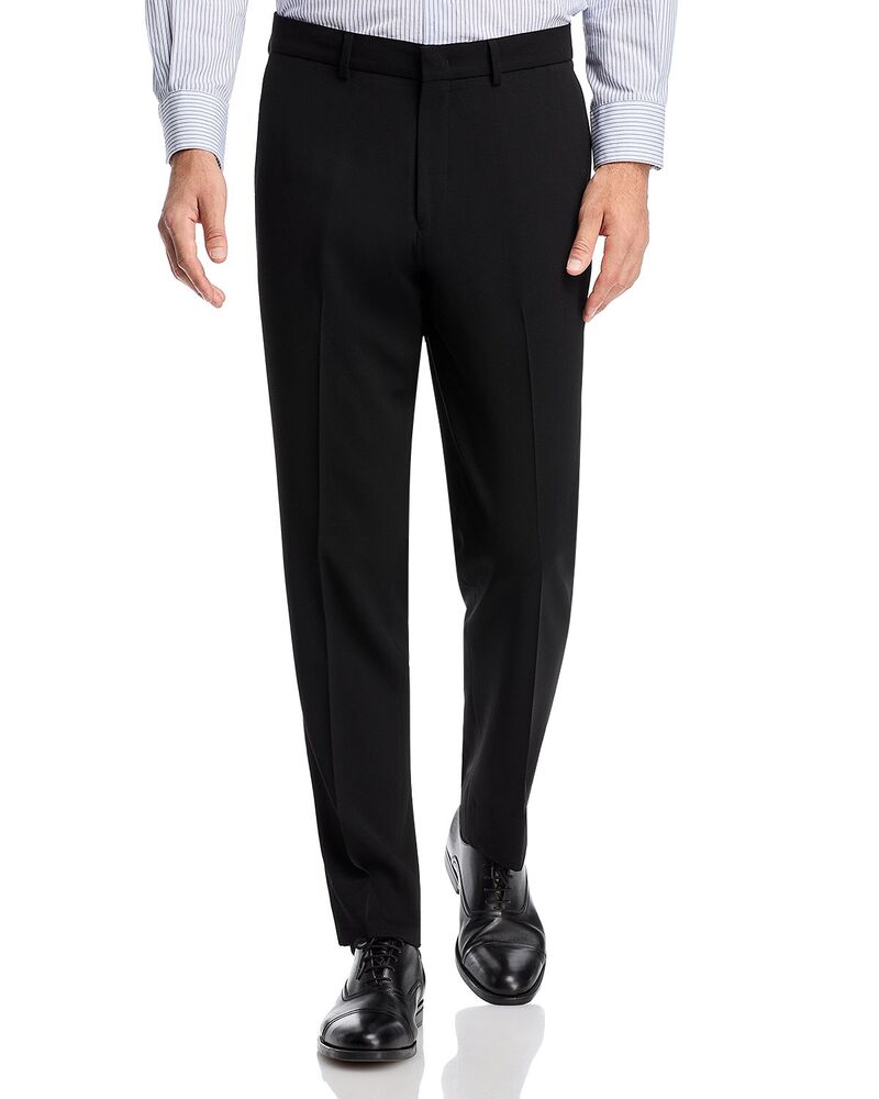 ヴィンス メンズ ボトムス 心地好いズボン下 か細い相応う 羊毛 Vince Stretch Wool Slim Fit Suit Pants Black 黒いこと