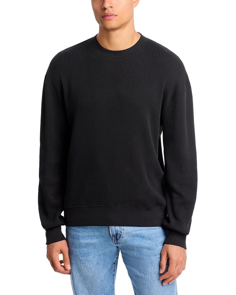 メイドウェル メンズ アウター パーカー・スウェット プルオーバー 編み物 Madewell Waffle Knit Sweatshirt Licorice