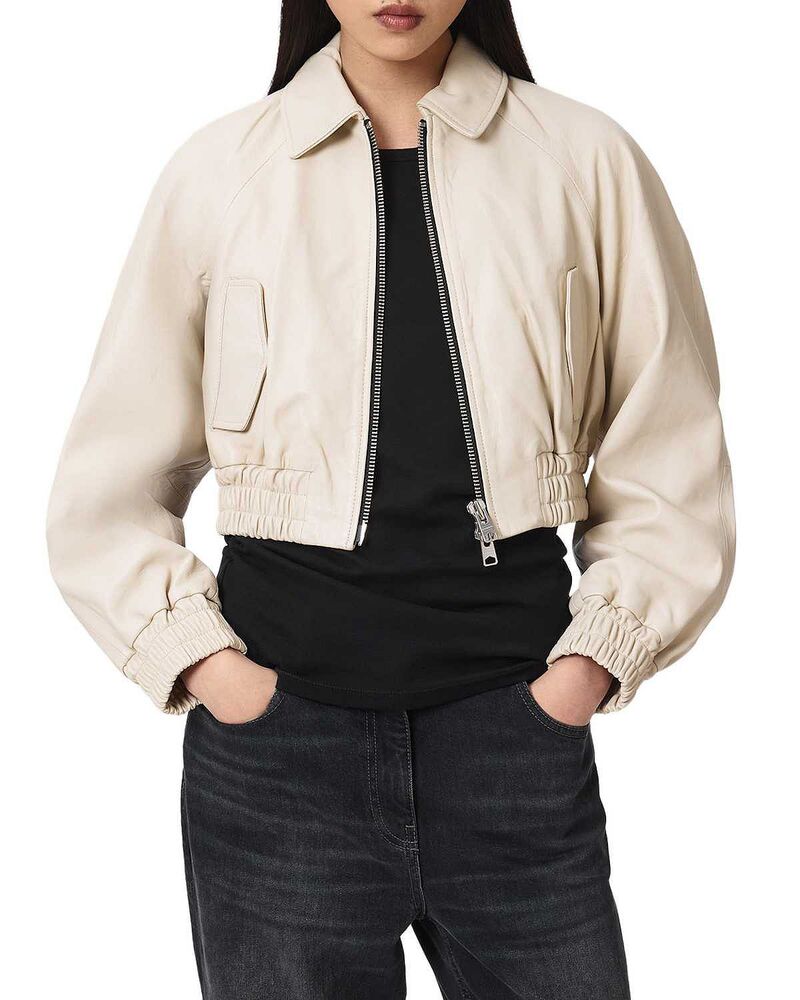 オールセインツ レディース アウター 上衣・上衣 ALLSAINTS Anouk Bomber Jacket Antique White 白いこと