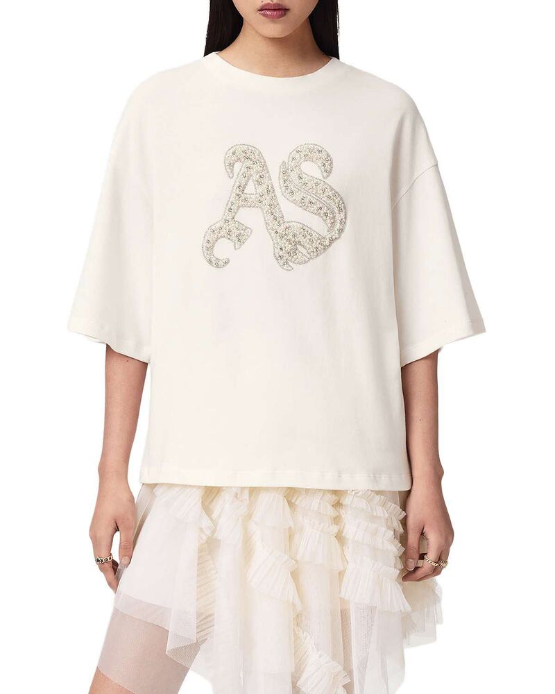 オールセインツ レディース トップス ティーシャツ ALLSAINTS Icon Amelie Tee Optic White 白いこと