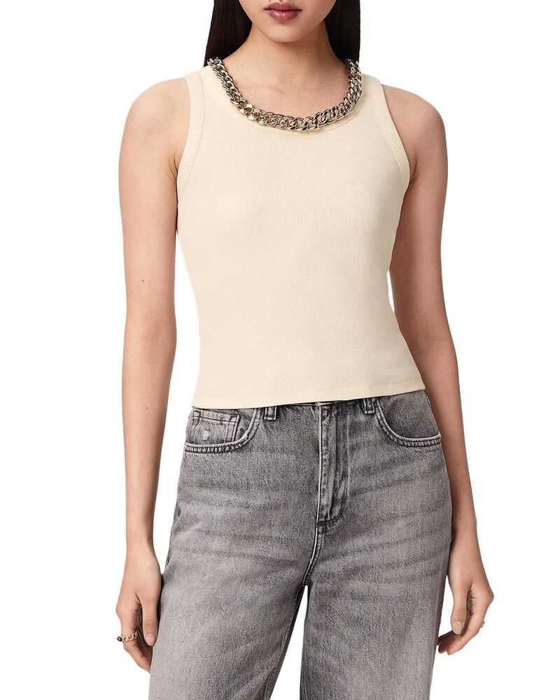 オールセインツ レディース トップス 貯蔵タンクとっ始め ALLSAINTS Lucy Tank Mallowhite 白いこと