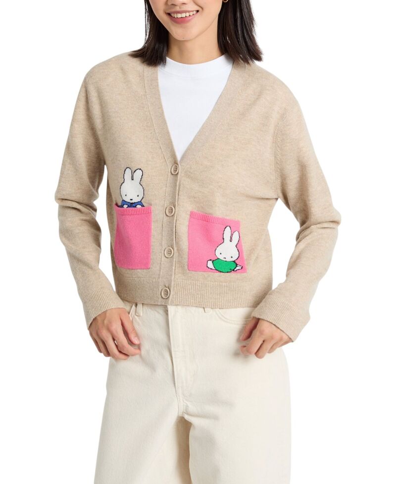チンティアンドパーカー レディース アウター ジレー 羊毛 Chinti \u0026 Parker Women\u0027s Wool-Cashmere Miffy Pocket Play Cardigan Soft Oat