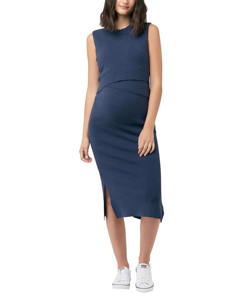 ライプマタニティ レディース トップス 衣装 編み物 Ripe Maternity Layered Knit Nursing Dress Ink