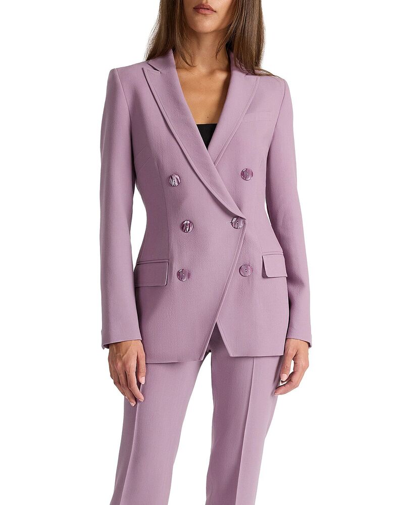 サントレッリ レディース アウター 上衣・上衣 羊毛 Santorelli Paco Double-Breasted Six-Button Jacket インチ Wool Stretch Dusty Lilac 紫はしどい