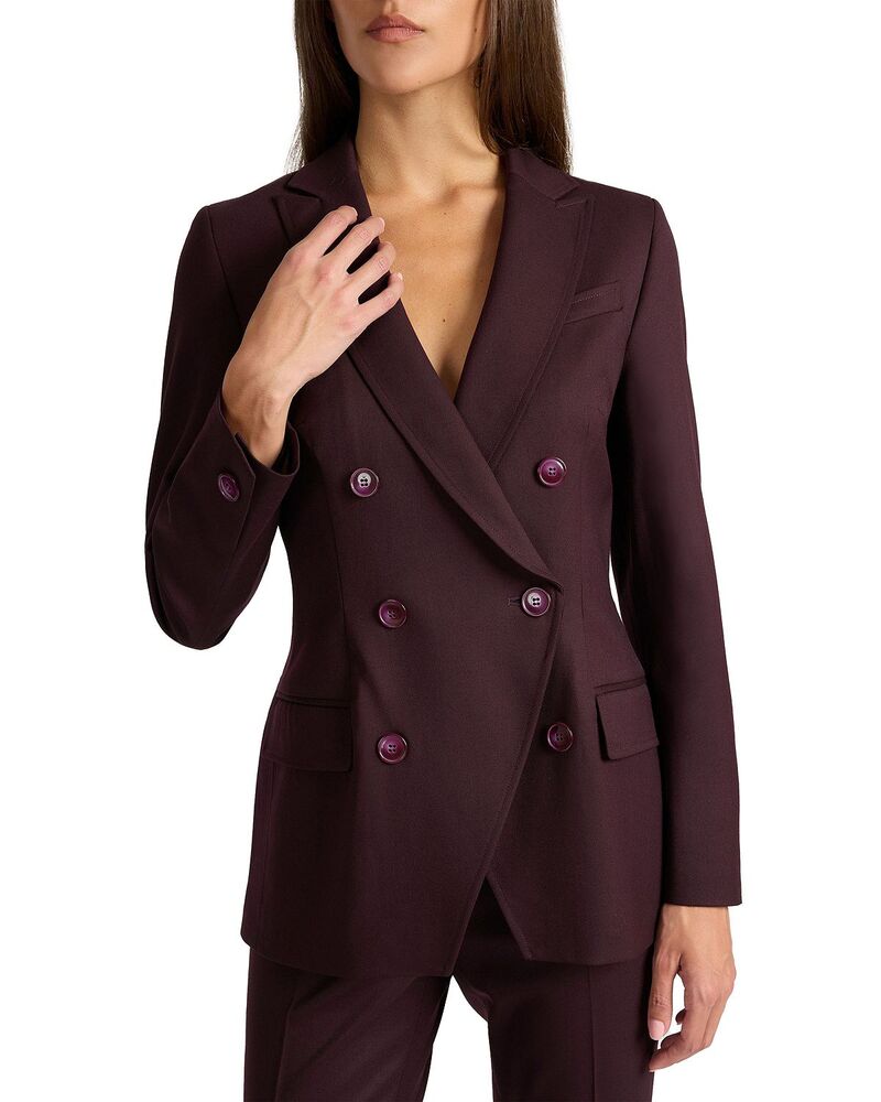 サントレッリ レディース アウター 上衣・上衣 羊毛 Santorelli Paco Double-Breasted Six-Button Jacket インチ Wool Stretch Raisin