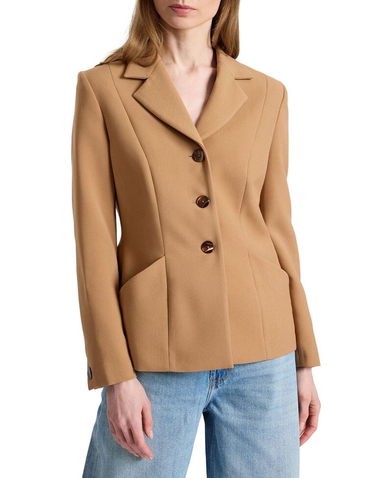 サントレッリ レディース アウター 上衣・上衣 縮緬 Santorelli Febe Crepe Jacket with Bucket Pockets Dune Sand 沙子