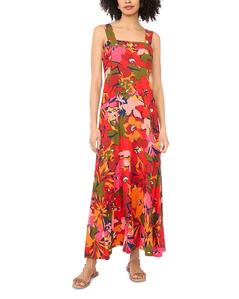ヴィンスカムート レディース トップス ワンピース マキシ VINCE CAMUTO Thick Strap Maxi Dress Lobstered レッド|ReVida 店