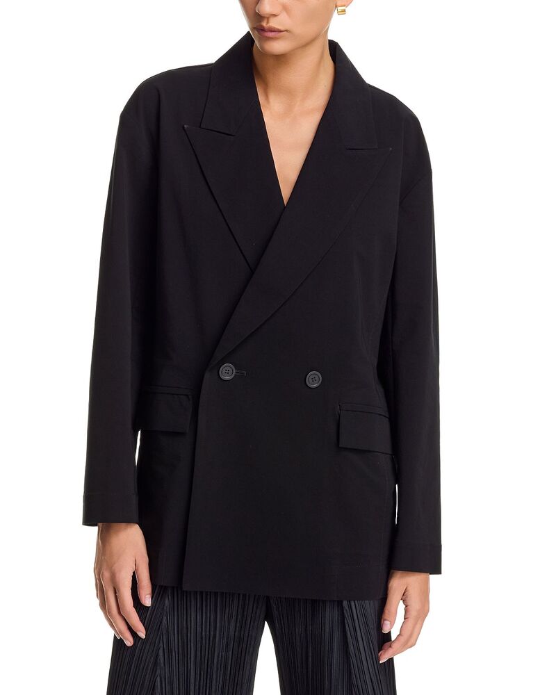 筋目 プリーズ イッセイ ミヤケ レディース アウター 上衣・上衣 PLEATS PLEASE ISSEY MIYAKE Looped Jacket Black 黒いこと