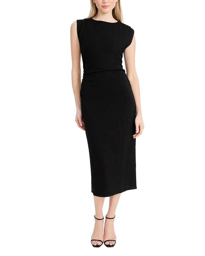 ドナモーガン レディース トップス 衣装 MIDI Donna Morgan Midi Dress with Strong Shoulders Black 黒いこと